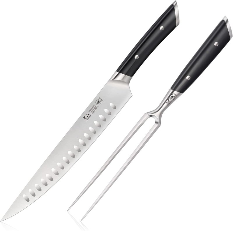 CANGSHAN HELENA Series German Steel Forged 2-Piece Carving Set (Black) - Image 1